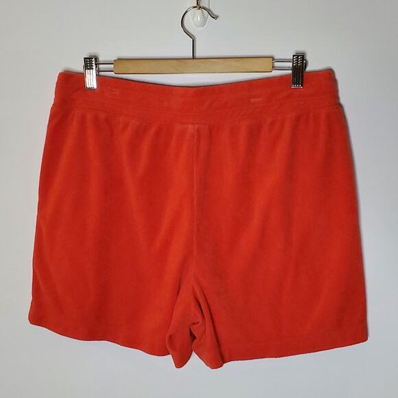 J Jill Fit Orange Terry Cloth drawstring Shorts In Great used condition  - Med - Picture 7 of 10